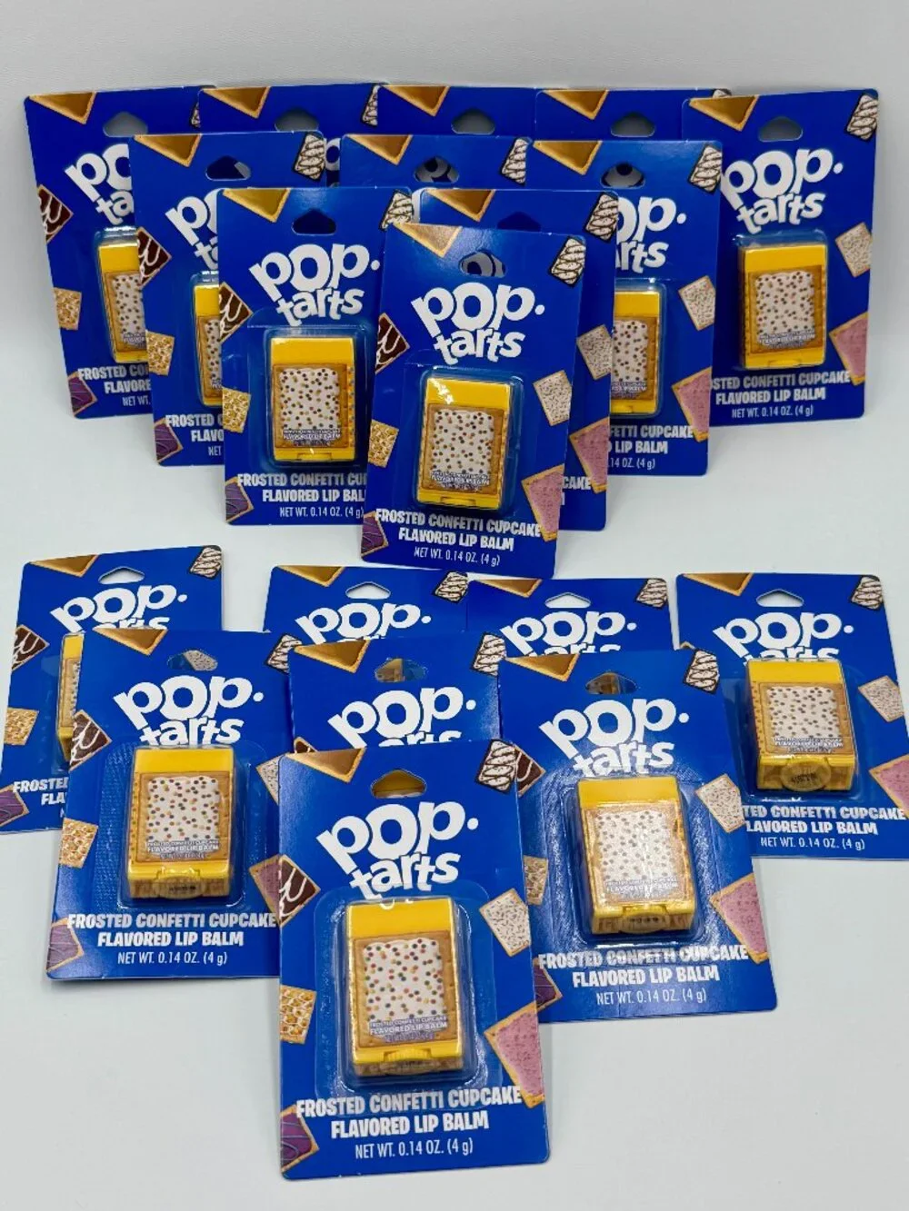 19 Pieces Pop-Tarts Frosted Confetti Cupcake Flavored Lip Balms Bundle
